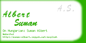 albert suman business card
